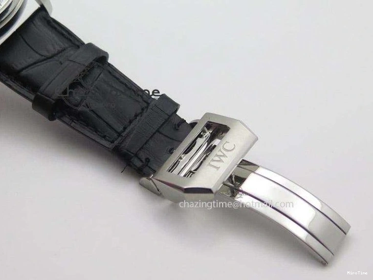 MIROTIME 0405 Bold Portuguese Real PR IW500704 ZF 1:1 Best Edition On Black Leather Strap A 7374